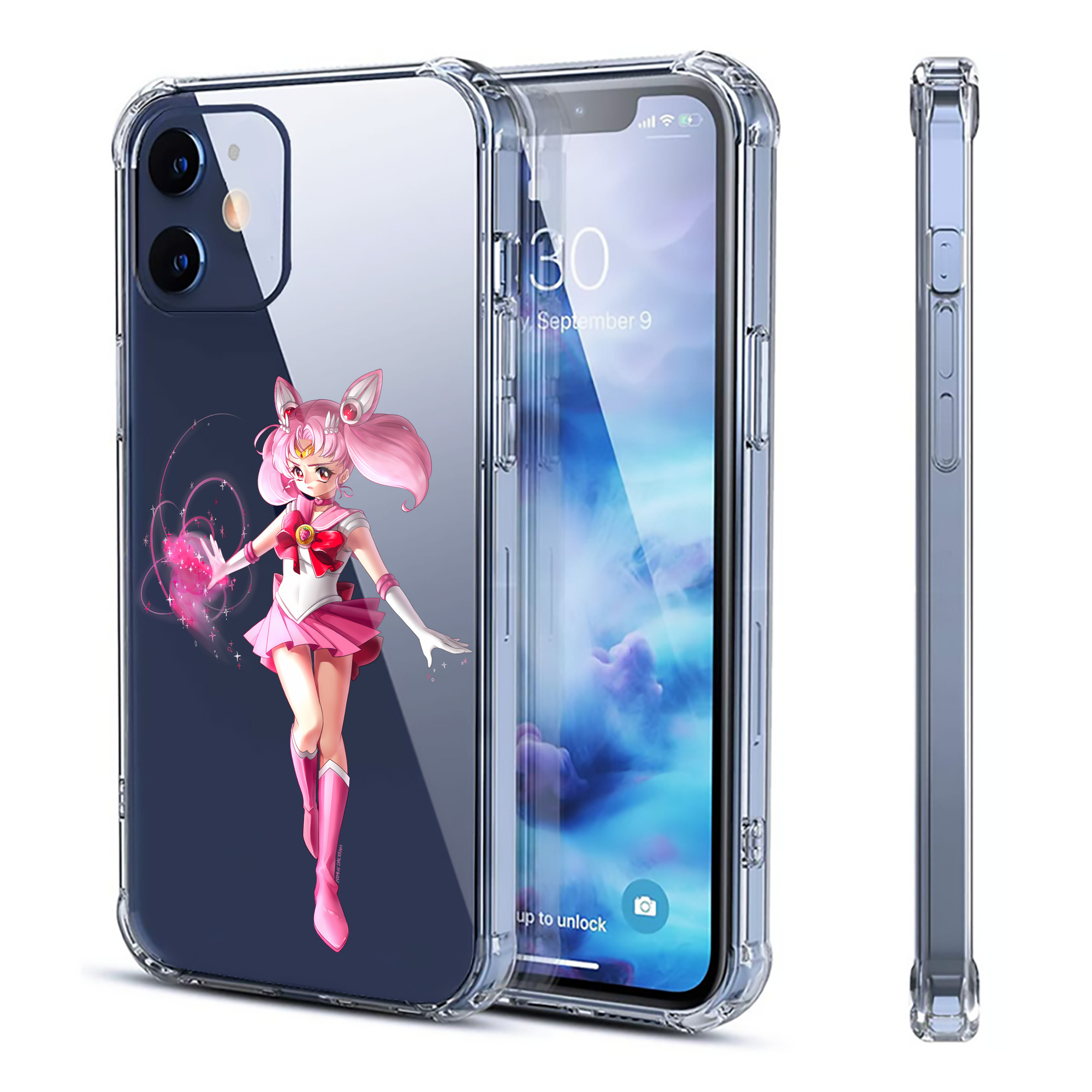 （画像用） 美少女戦士セーラームーン ちびうさ Sailor Moon Chibiusa Tsukino Usagi Small Lady Serenity 【iPhone 12シリーズ対応】透明スマホケース（クリアソフトケース）